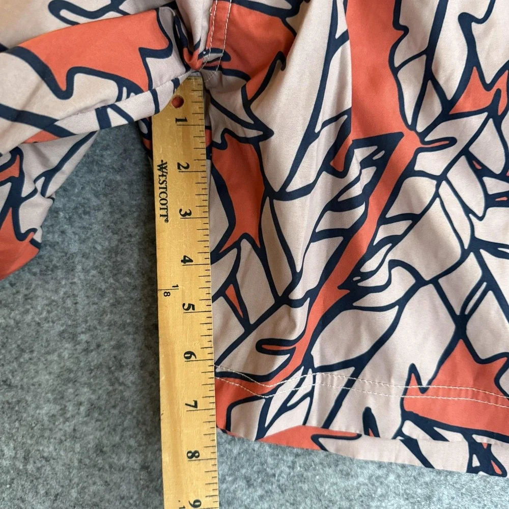 Onia Swim Trunks Shorts Mens XL Orange Tan‎ Leaf Print The Calder Mesh Lined
